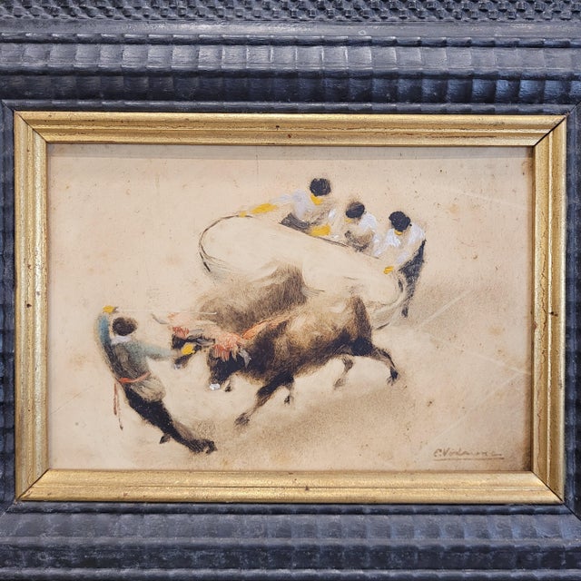 C. Vidaime, Basque Customs, Early 20th Century, Oil Painting on Board, Framed, Set of 2 For Sale - Image 17 of 18