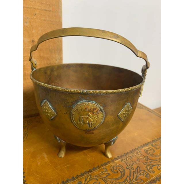 Mid 20th Century Mid 20th Century Copper Jardiniere With Brass Fittings For Sale - Image 5 of 6