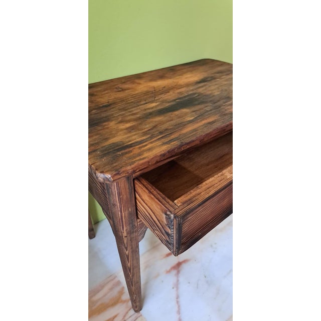Rustic Vintage Rustic Side Table, 1950 For Sale - Image 3 of 11