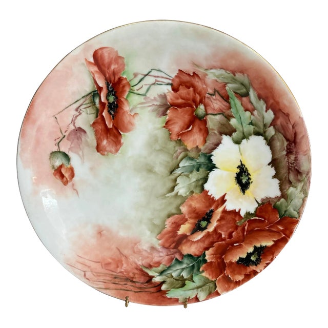 Early 1900's Limoges France Floral Decorative Plate For Sale