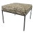 Paul McCobb Style Ottoman Stool Grey and White Cut Velvet For Sale
