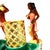 Green Mid 20th Century Mid-Century Hawaiian Themed Brass & Ceramic Tv Lamp & Planter by Sierra Columbia For Sale - Image 8 of 9