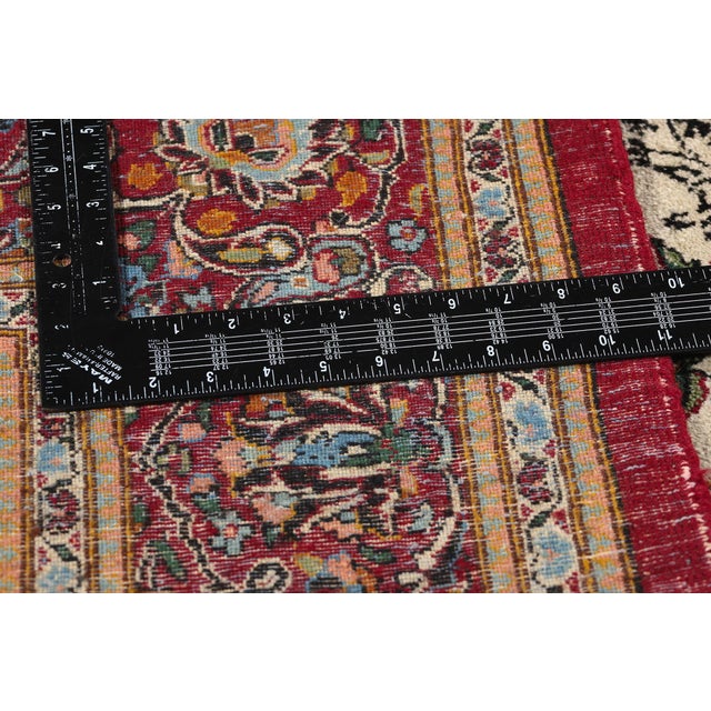 Vintage Persian Yazd Rug - 05'07 X 08'07 For Sale In Dallas - Image 6 of 9