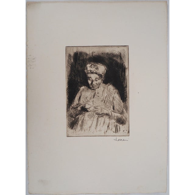 Maximilien Luce, The Lacemaker, 1895, Original Signed Etching For Sale
