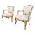French Painted Chairs, Reupholstered, a Pair For Sale