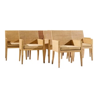 Baker Milling Road Rattan Dining Chairs - Set of 8 For Sale