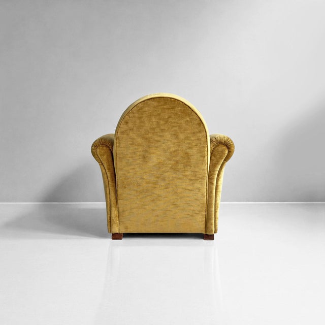 Mid-Century Modern Italian Yellow Velvet Chairs by Tito Agnoli for Poltrona Frau, 1950s, Set of 2 For Sale - Image 6 of 18