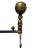 Antique Brass Ball Finial Fireplace Andirons Fire Dogs Pair Early 1900s For Sale - Image 14 of 18
