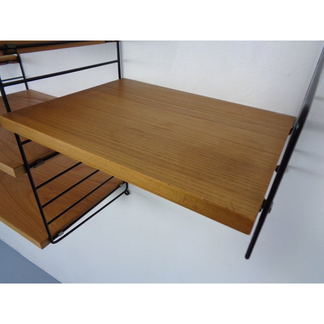 Swedish Ash and Metal Wall Unit by Kajsa & Nils Nisse Strinning for String, 1950s, Set of 9 For Sale - Image 18 of 18