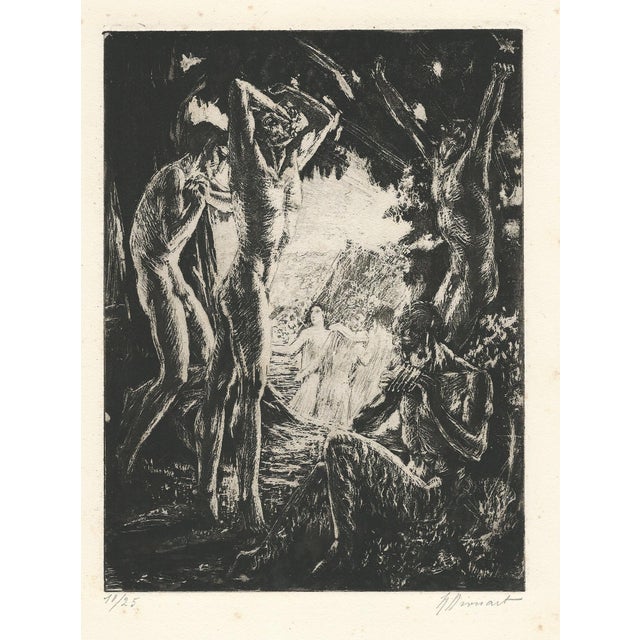 Raphaël Drouart, The Awakening of the Fauns, 1920s, Etching For Sale - Image 11 of 11