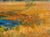 Contemporary Colorado Blues by Marin Dobson | Oil on Panel Landscape with mountains and a river. For Sale - Image 3 of 4