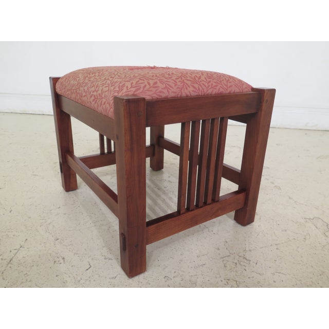 Stickley Mission Style Cherry Ottoman or Footstool | Chairish