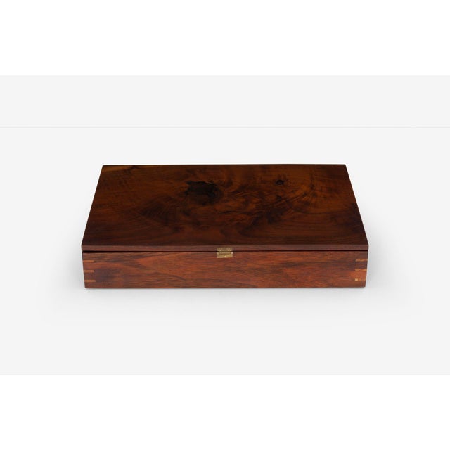 Arthur Espenet Carpenter Exotic Walnut Box, 1961 A finely crafted wooden box by celebrated California studio furniture...