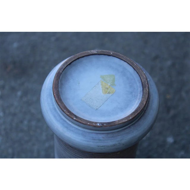 Gray Porcelain and Stoneware Jar & Ashtray by Franco Bucci, 1970s, Set of 2 For Sale - Image 8 of 10