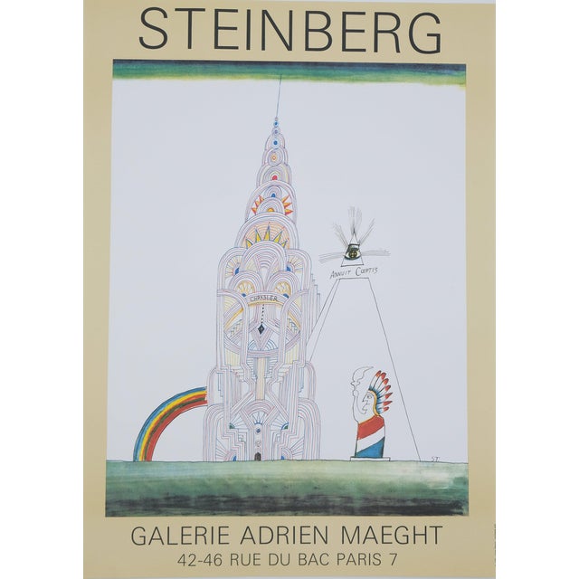Chrysler Building Poster by Saul Steinberg For Sale