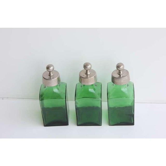 MidCentury Italian Glass Decanters Set of 3 Chairish