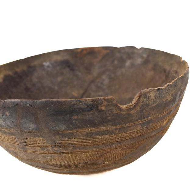 Mid-Century Modern Mid 20th Century Nupe African Wood Bowl For Sale - Image 3 of 8