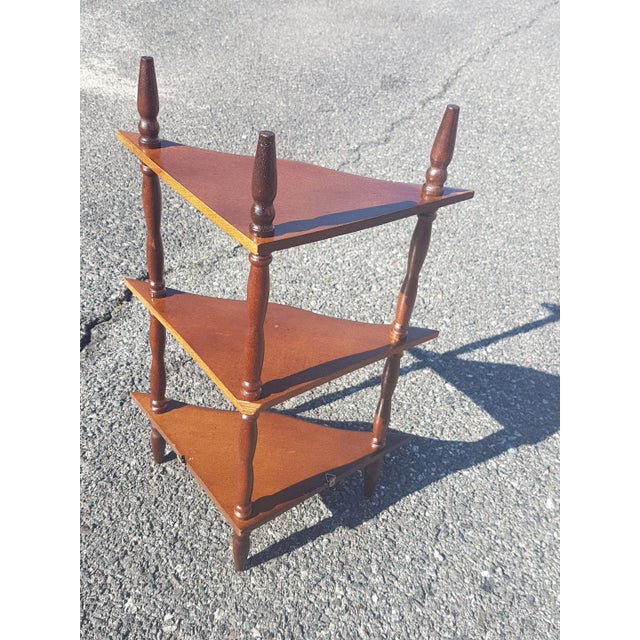 Late 20th Century Vintage Wood Corner Shelf or Trinket Display For Sale In Washington DC - Image 6 of 9