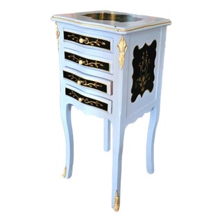 French Provincial Style Accent Chest With 4 Functional Drawers For Sale