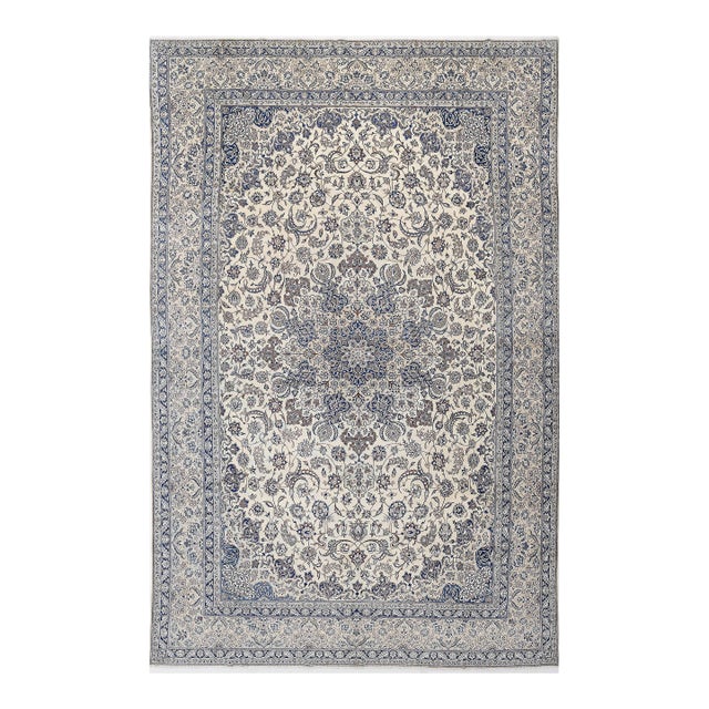 Pasargad DC Fine Hand Knotted Silk & Wool Nain For Sale