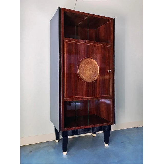 Brown Mid-Century Italian Teak Secretaire, 1950s For Sale - Image 8 of 14