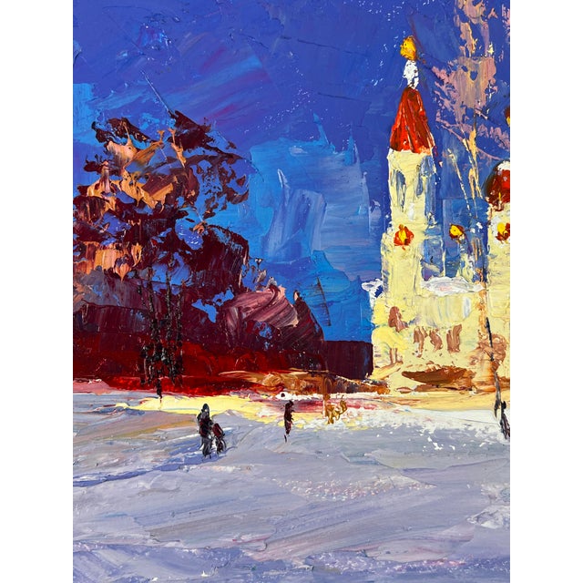 Oil Painting Winter Temple Serdyuk Boris Petrovich For Sale - Image 6 of 10