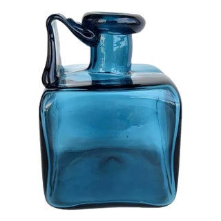 Vintage Reproduction of 3rd Century Square Roman Glass Decanter For Sale