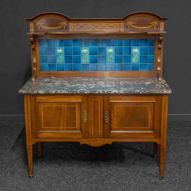 Wood Edwardian Mahogany Washstand For Sale - Image 7 of 9