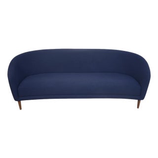 Lillemor Three-Seater Sofa in Blue Hallingdal Fabric by Finn Juhl, 2010s For Sale