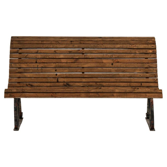 Garden Sofa in Cast Iron and Wood, 1940s For Sale - Image 9 of 9