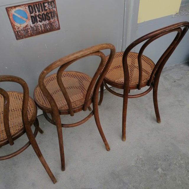 Model No. 18 Chairs from Gebrüder Thonet and Wackerlin & C., 1980s, Set of 7 For Sale - Image 12 of 18