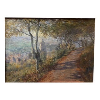 Johann Heinrich Hasselhorst, Homberg (Efze), View from the Schlossberg, Oil Painting on Canvas For Sale