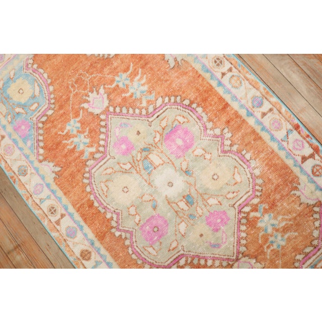 Vintage Orange Turkish Anatolian Rug - 2'10" x 5'3" For Sale - Image 4 of 8