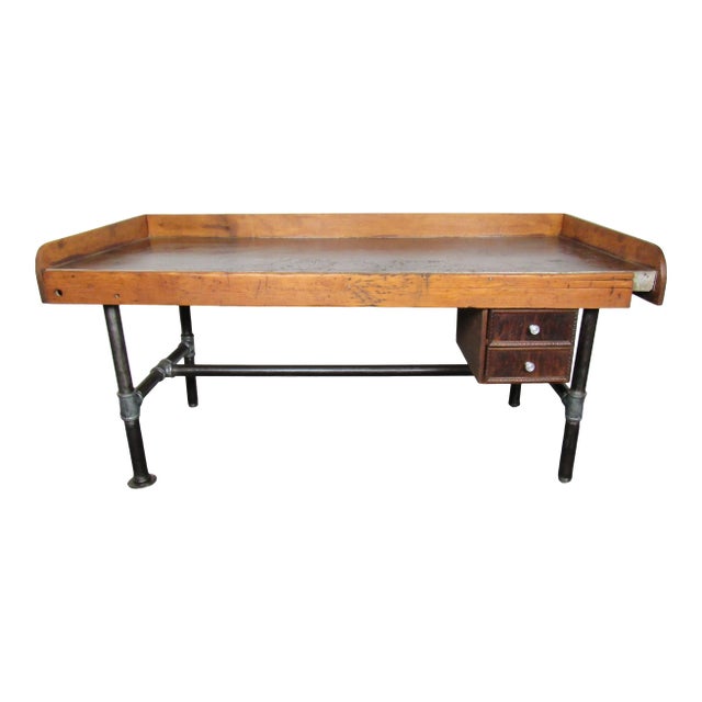 Large Industrial Table For Sale