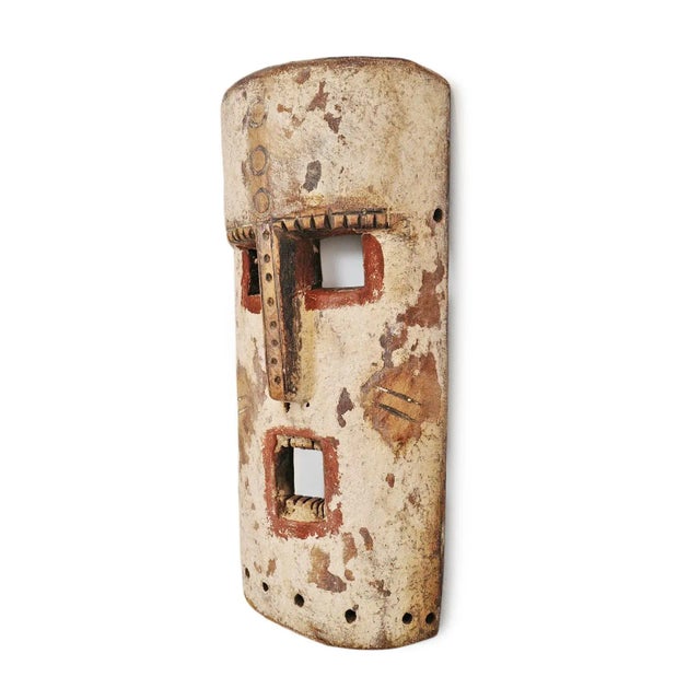Vintage Lega mask from Democratic Republic of Congo. Unique rectangular face shape and square eyes and mouth. Beautiful...
