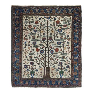 Antique Afshar Rug 5'2'' x 6'4'' For Sale