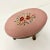 Mid-Century Boho Chic Folk Art Traditional Needlepoint Oval Footstool. For Sale - Image 13 of 14