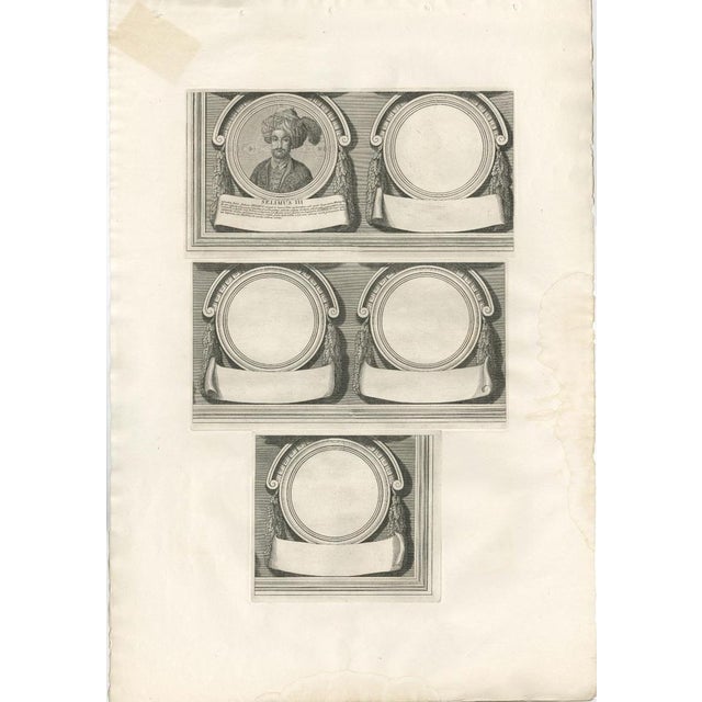 Paper Effigies of the Ottoman Princes – Complete Table of Ottoman Rulers, Rome, 1700s For Sale - Image 7 of 9