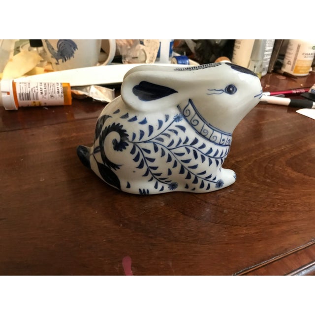 Vintage 1960s Porcelain Bunny Bank For Sale - Image 4 of 4