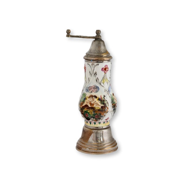 Traditional Capodimonte Reuge Musical Pepper Grinder For Sale - Image 3 of 5