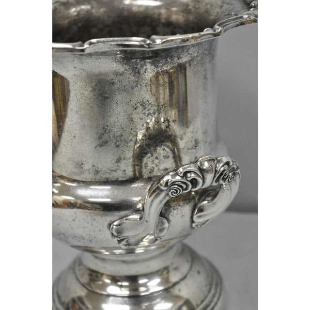 Mid 20th Century Leonard Victorian Silver Plated Trophy Cup Urn Champagne Wine Chiller Ice Bucket For Sale - Image 14 of 16