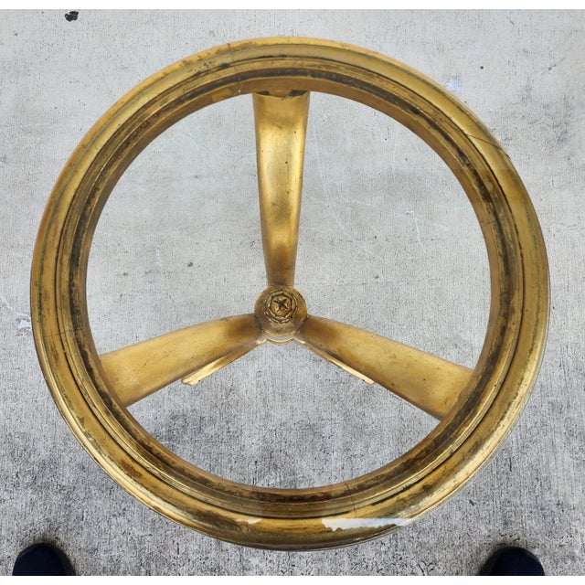 Hollywood Regency Mid Century Giltwood Side Center Table For Sale - Image 3 of 10