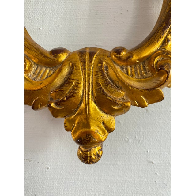1920s Rocaille Frame in Gold Leaf Gilded Wood, Italy, 1920s For Sale - Image 5 of 12