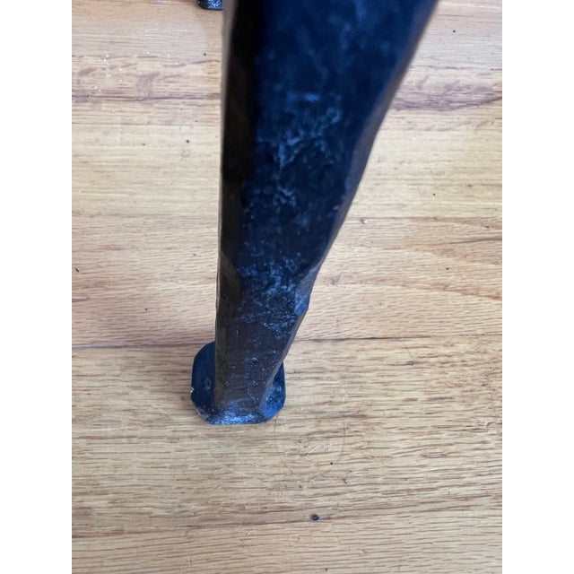 Spanish Revival 1960s Mediterranean Wrought Iron Marble Side / Occasional Table For Sale - Image 3 of 18