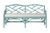 Chippendale Bench - Turquoise For Sale In West Palm - Image 6 of 6