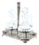 Cruet with Silver Structure and Glass Cruets, Set of 3 For Sale