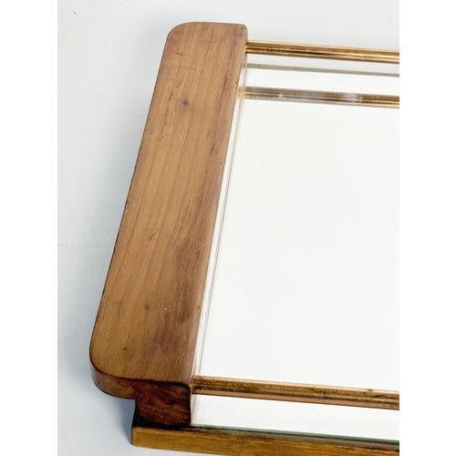 Art Deco Tray in Wood, Copper and Mirror, France, 1940s For Sale - Image 9 of 12