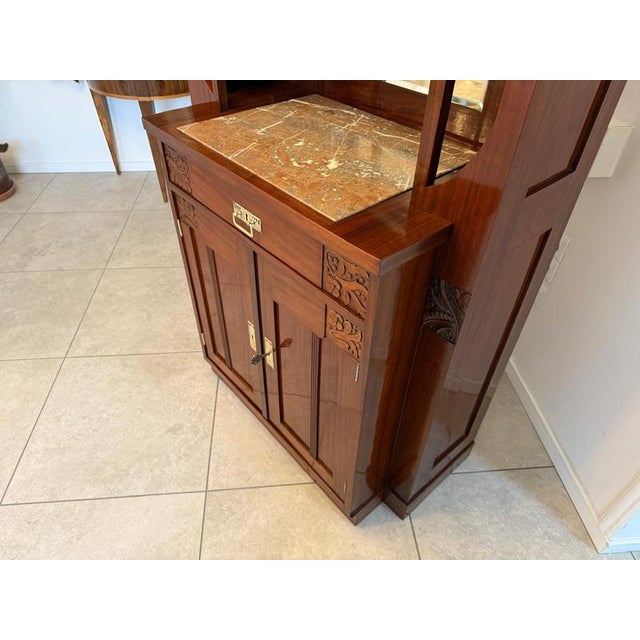 Vintage Art Nouveau Bookcase, 1920s For Sale - Image 12 of 17