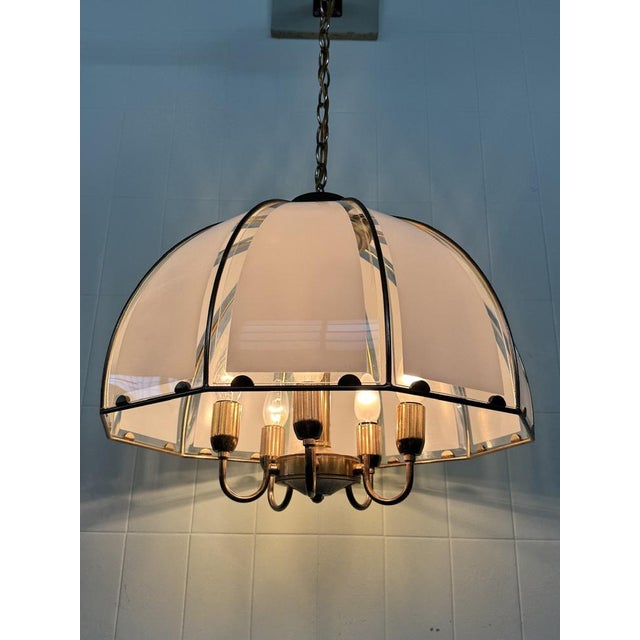 Vintage Italian Hollywood Regency Style Pendant Light, 1960s For Sale - Image 4 of 18