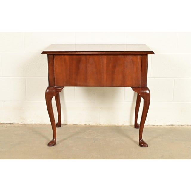 Councill Furniture Queen Anne Inlaid Mahogany Lowboy Dresser or Console Table For Sale - Image 15 of 16